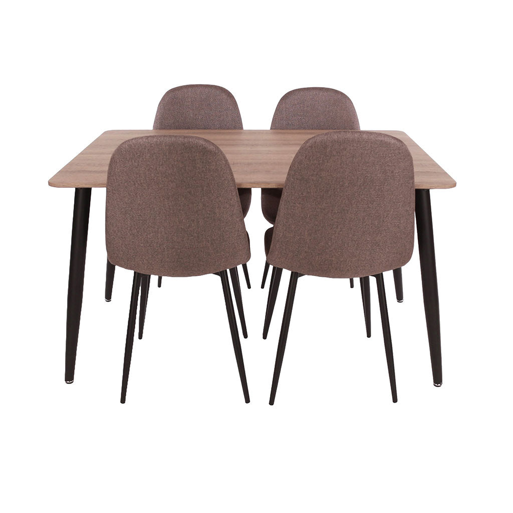 Wooden Dining Table With 4 Dining Chairs - Aspen