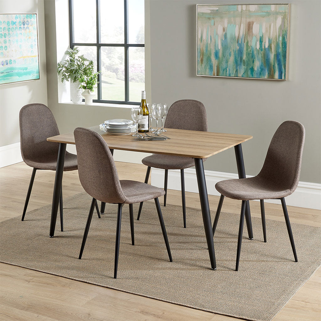 Wooden Dining Table With 4 Dining Chairs - Aspen