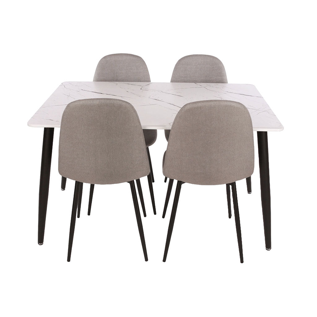 Wooden Dining Table With 4 Dining Chairs - Aspen