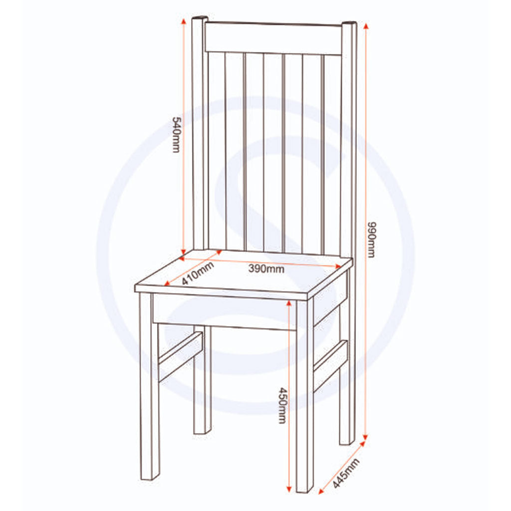 Wooden Dining Table With 4 Dining Chairs - Ludlow