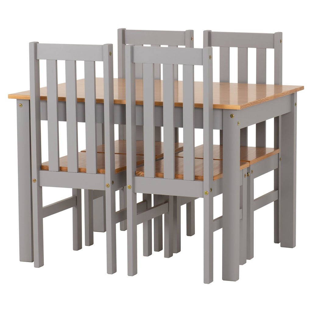 Wooden Dining Table With 4 Dining Chairs - Ludlow