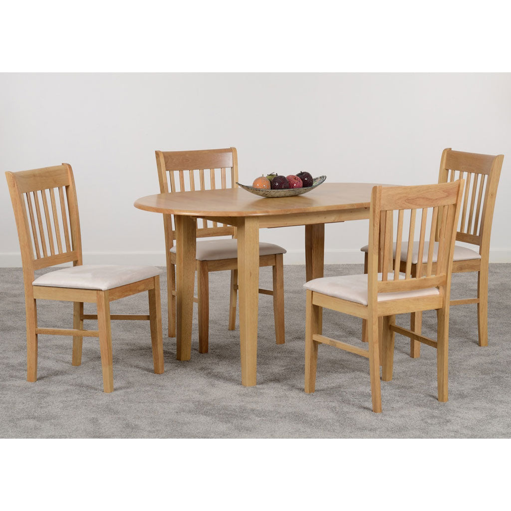 Wooden Dining Table With 4 Dining Chairs - Oxford