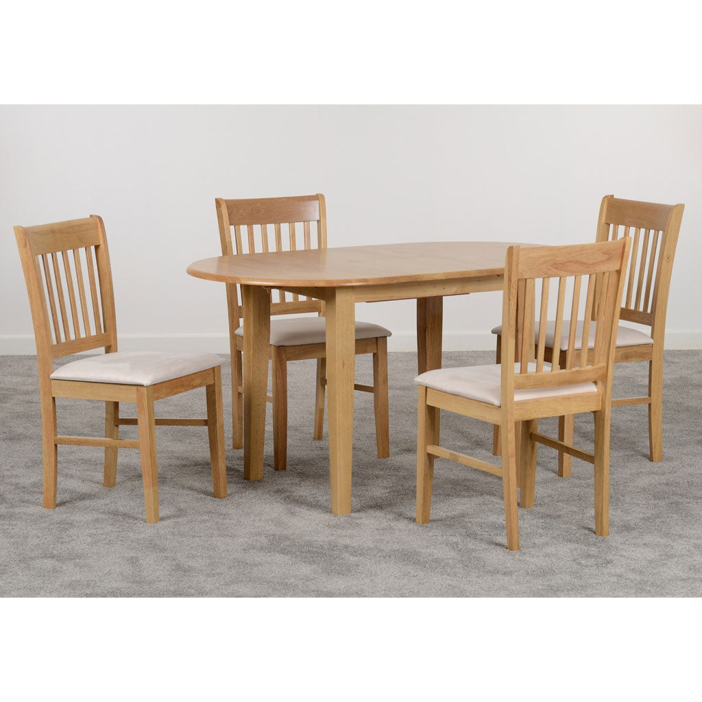 Wooden Dining Table With 4 Dining Chairs - Oxford