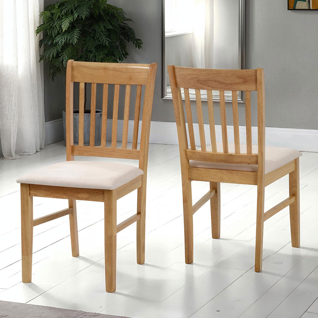 Wooden Dining Table With 4 Dining Chairs - Oxford