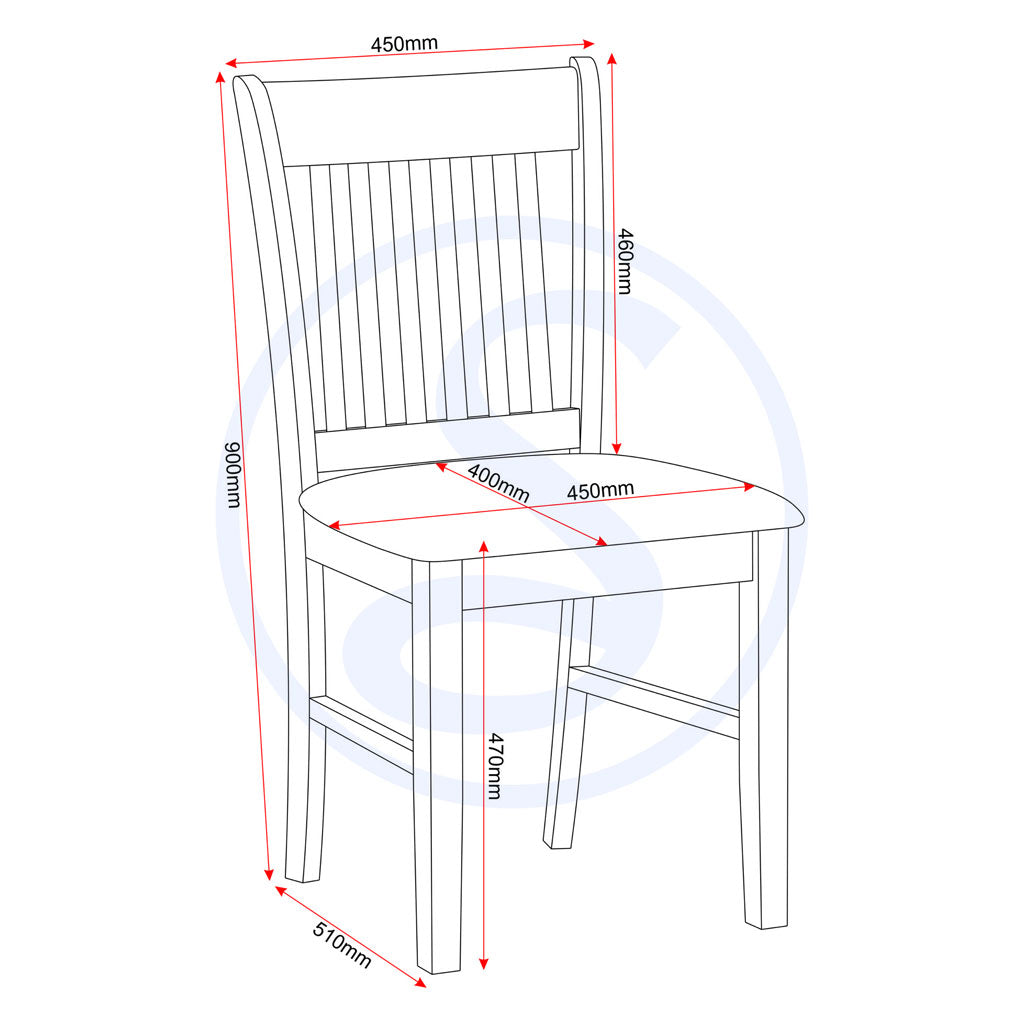 Wooden Dining Table With 4 Dining Chairs - Oxford