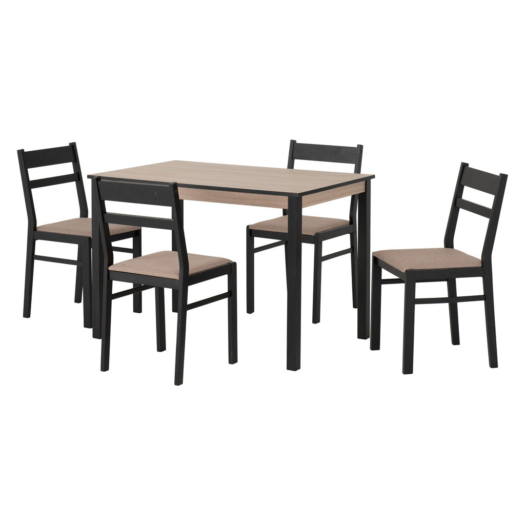 Wooden Dining Table With 4 Dining Chairs - Radley