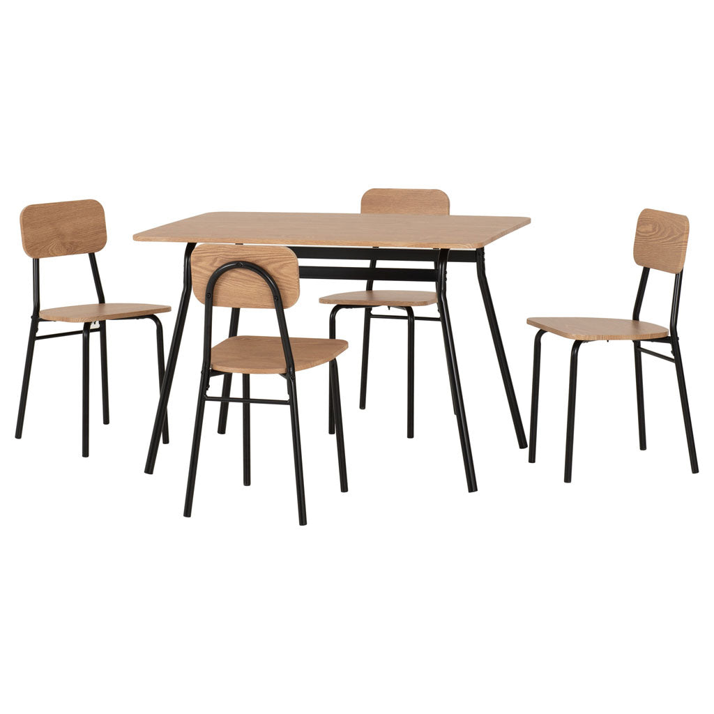 Wooden Dining Table With 4 Dining Chairs - Warren