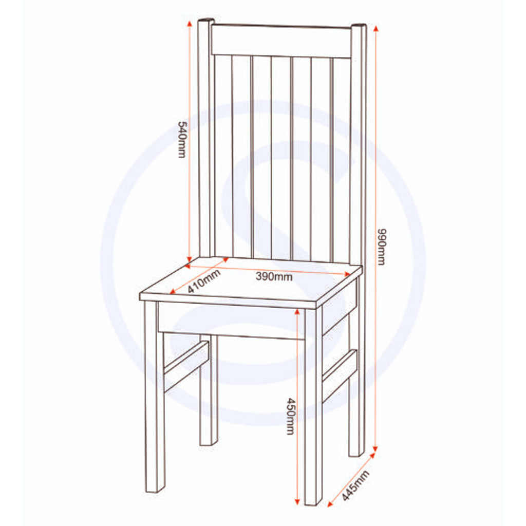 Wooden Dining Table With 6 Dining Chairs - Ludlow