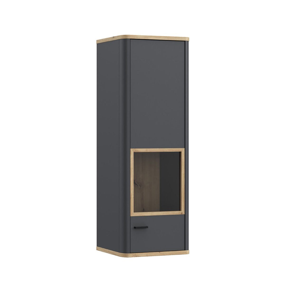 Wooden Display Cabinet With 1 Glass Door - Klara
