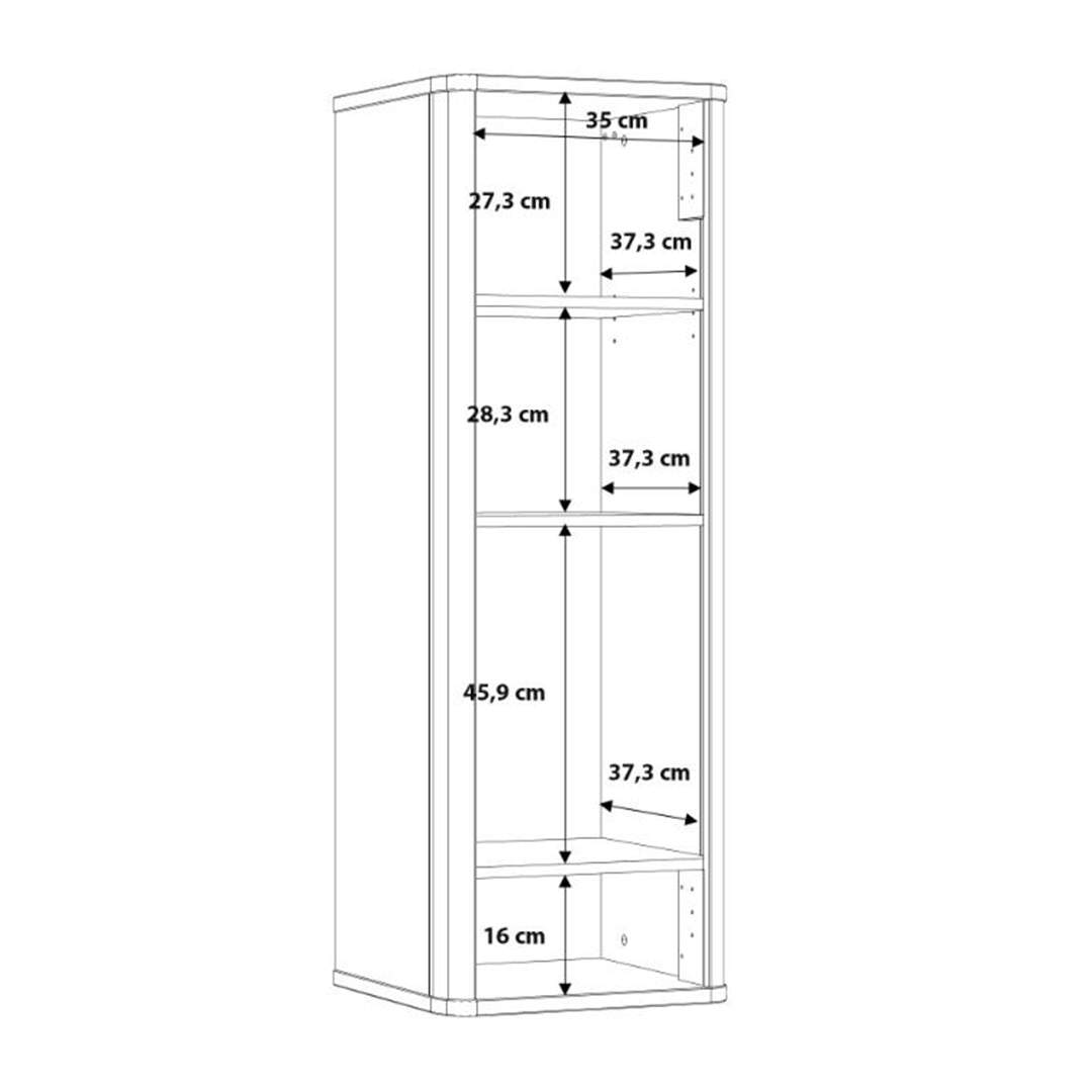 Wooden Display Cabinet With 1 Glass Door - Klara