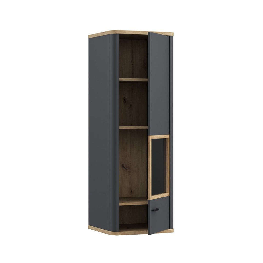 Wooden Display Cabinet With 1 Glass Door - Klara