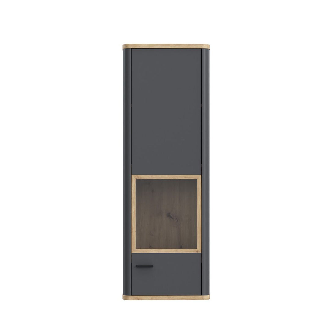 Wooden Display Cabinet With 1 Glass Door - Klara