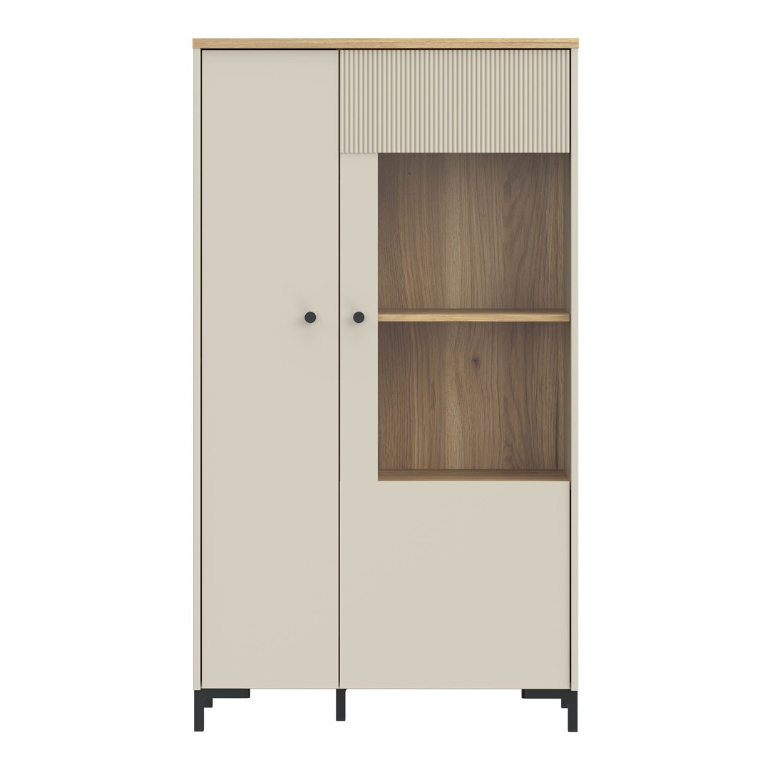 Wooden Display Cabinet With 2 Doors - Bixbite