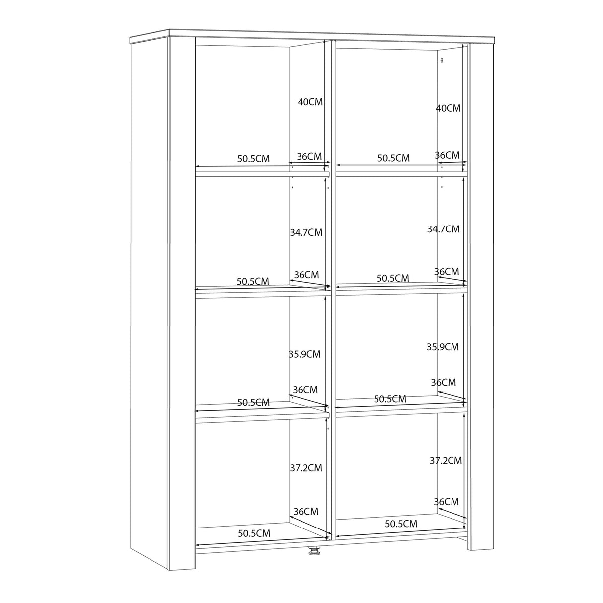 Wooden Display Cabinet With 2 Doors - Bohol