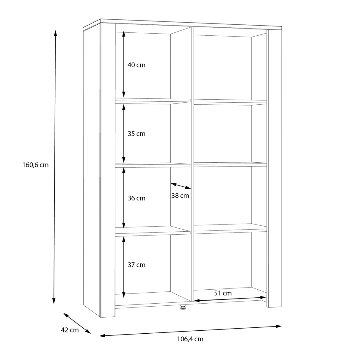 Wooden Display Cabinet With 2 Doors - Bohol