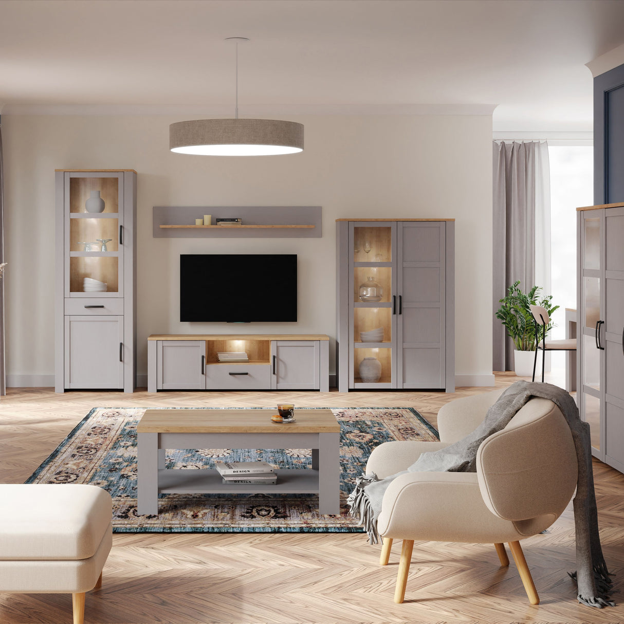 Wooden Display Cabinet With 2 Doors - Bohol