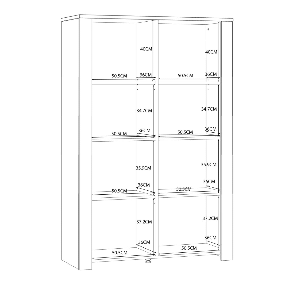 Wooden Display Cabinet With 2 Doors - Bohol