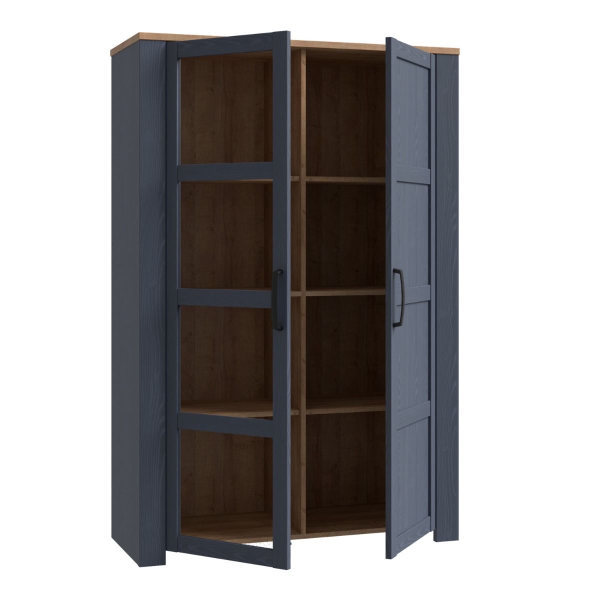 Wooden Display Cabinet With 2 Doors And LED Lights - Bohol