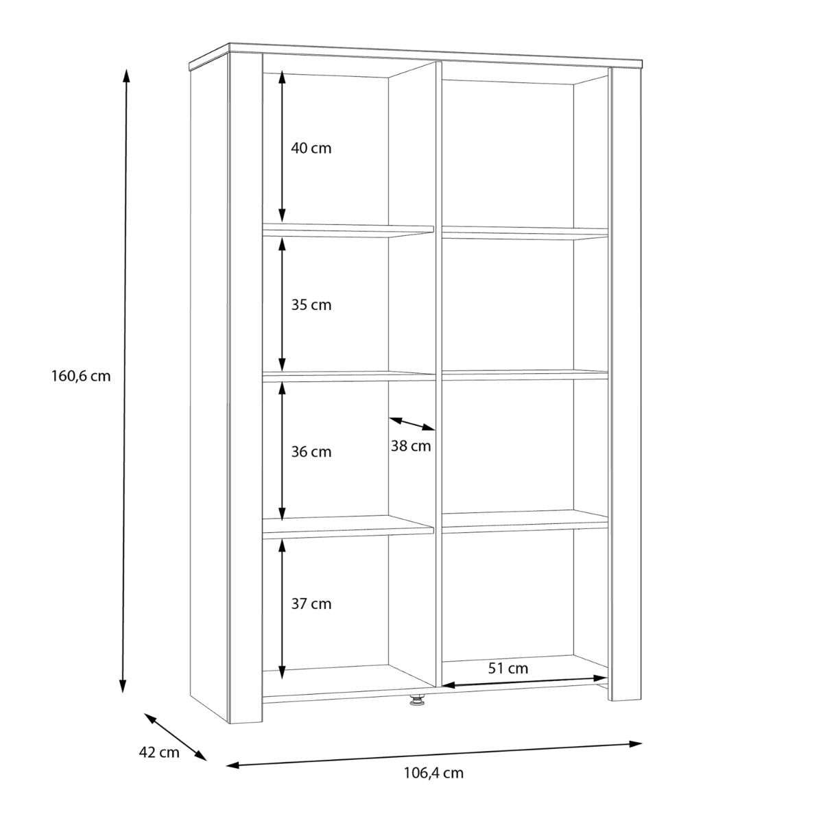 Wooden Display Cabinet With 2 Doors And LED Lights - Bohol