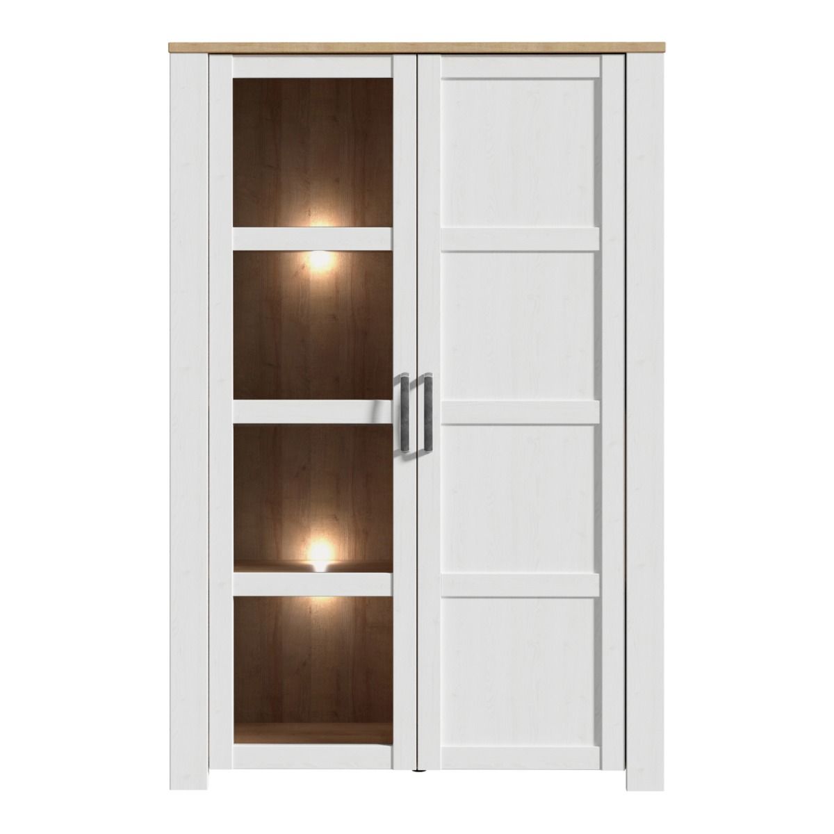Wooden Display Cabinet With 2 Doors And LED Lights - Bohol