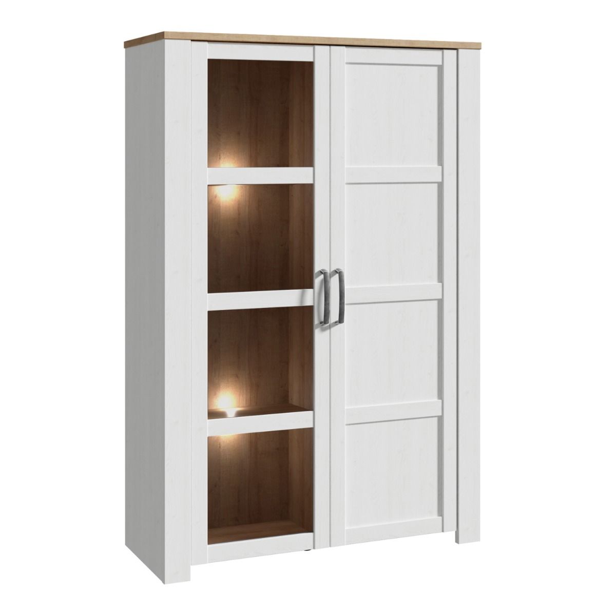Wooden Display Cabinet With 2 Doors And LED Lights - Bohol