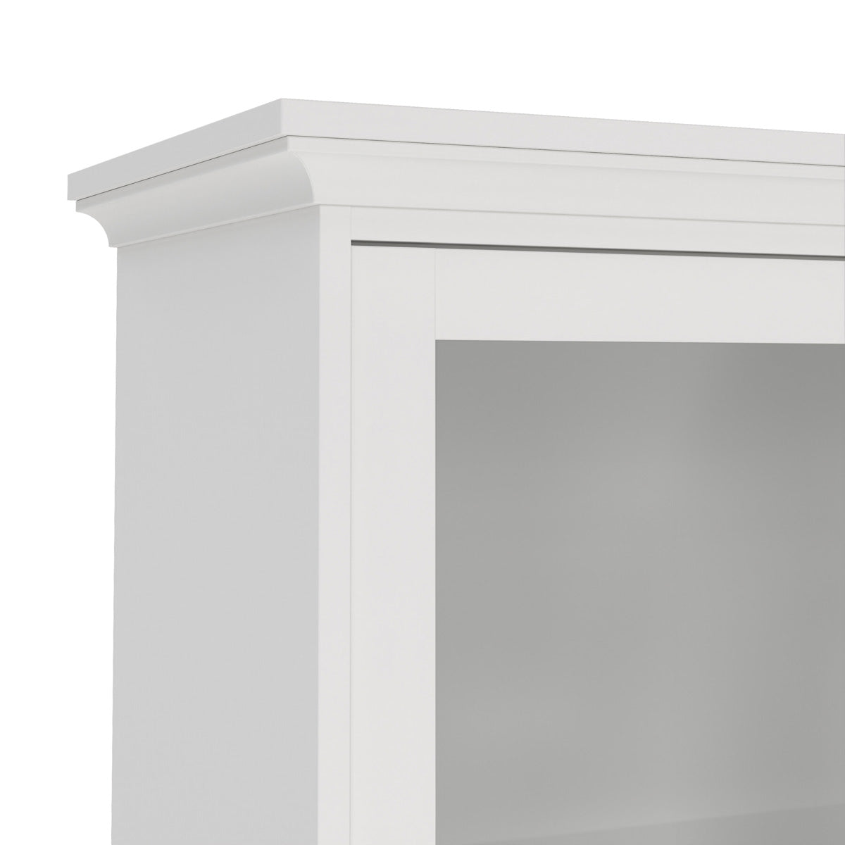 Wooden Display Cabinet With 2 Glass Doors With 2 Drawers - Paris