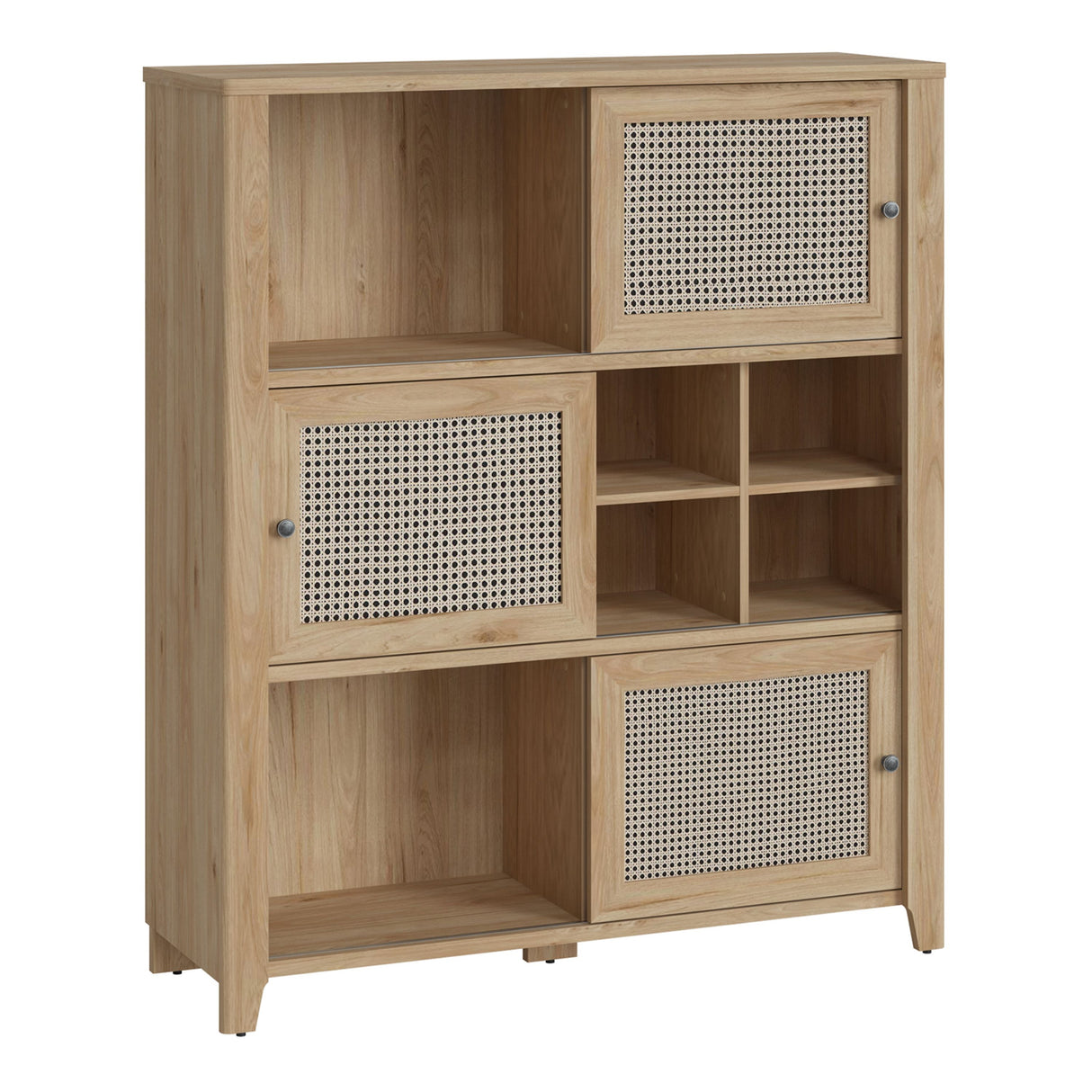 Wooden Display Cabinet With 3 Sliding Doors - Cestino