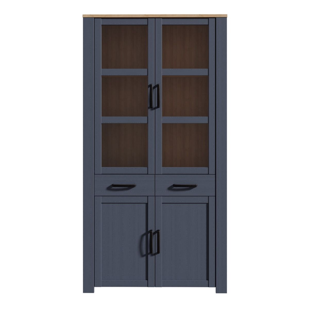 Wooden Display Cabinet With 4 Doors And 1 Drawer - Bohol