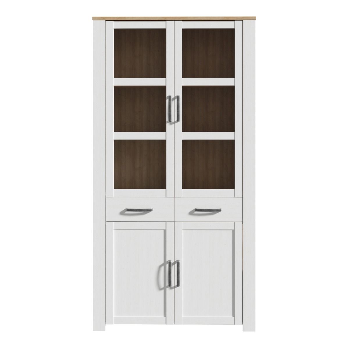 Wooden Display Cabinet With 4 Doors And 1 Drawer - Bohol