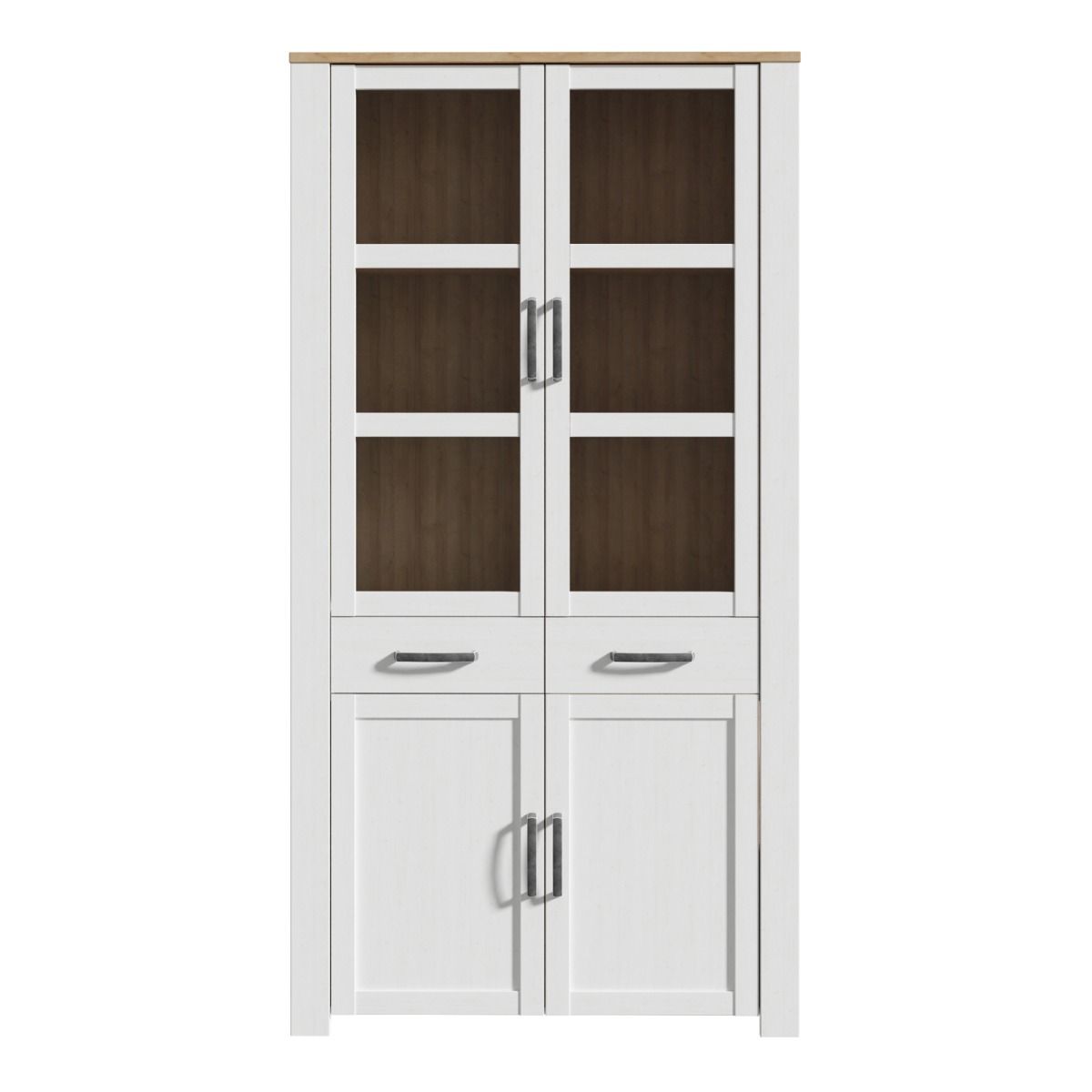 Wooden Display Cabinet With 4 Doors 1 Drawer And LED Lights - Bohol