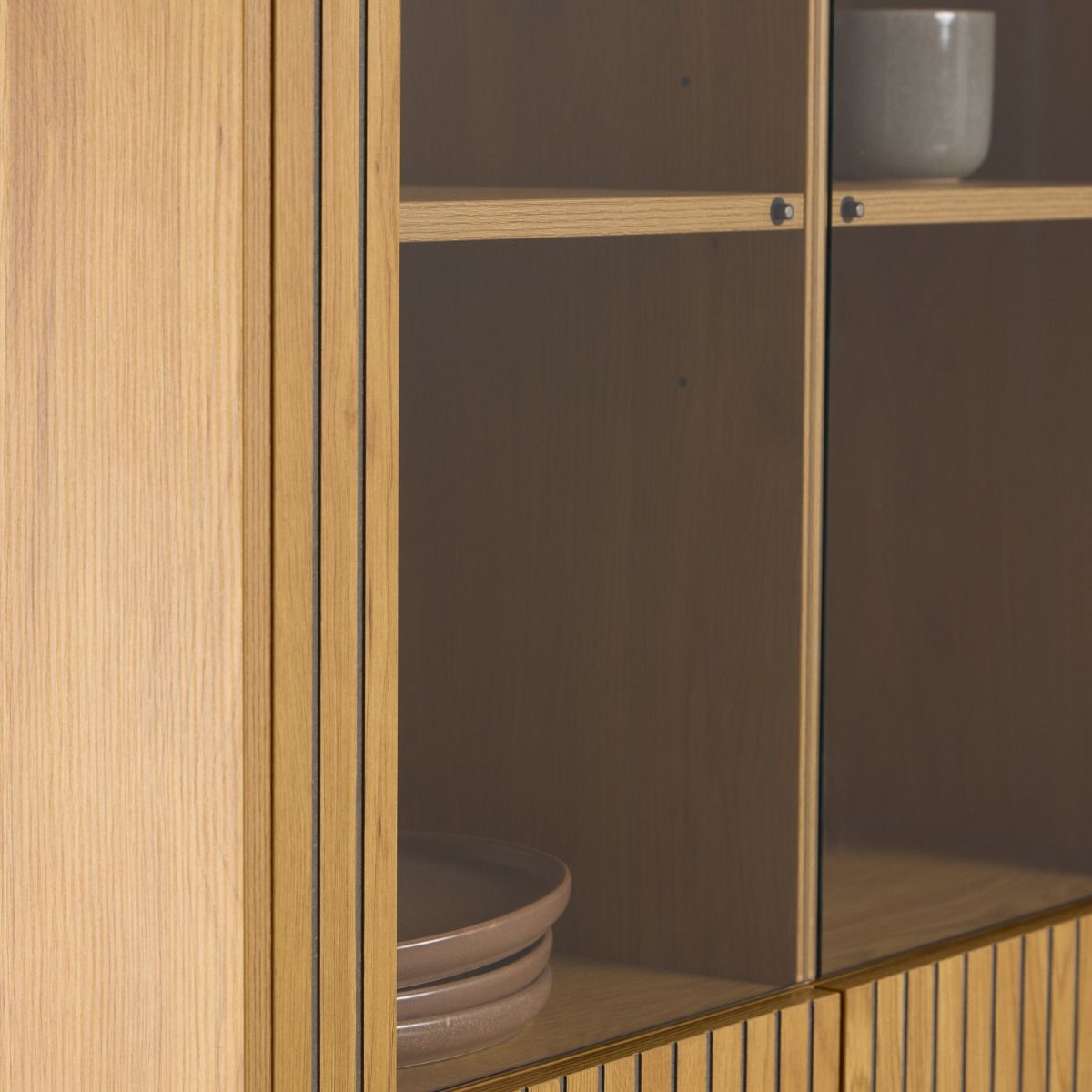 Wooden Display Cabinet With 4 Doors - Jaipur