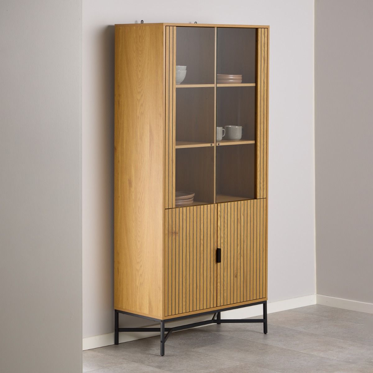 Wooden Display Cabinet With 4 Doors - Jaipur