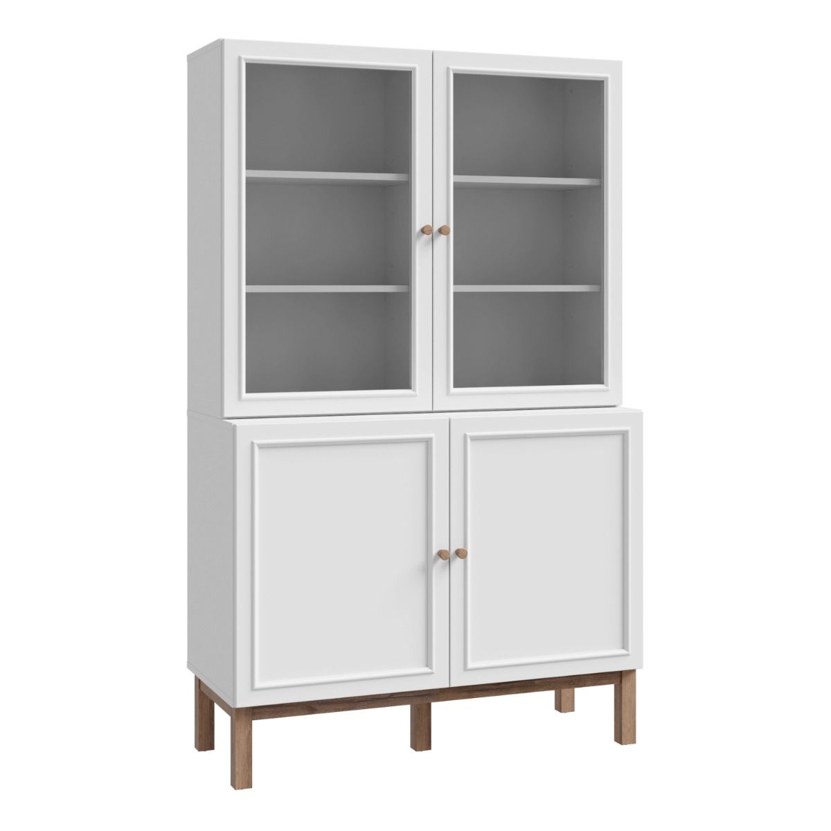 Wooden Display Cabinet With 4 Doors - Wensley
