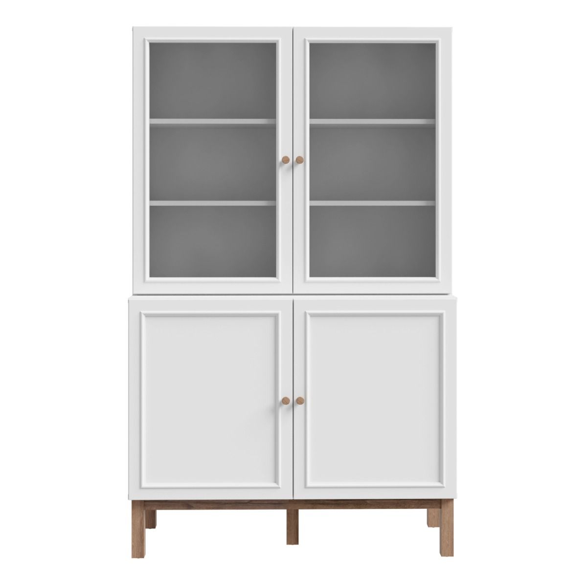 Wooden Display Cabinet With 4 Doors - Wensley