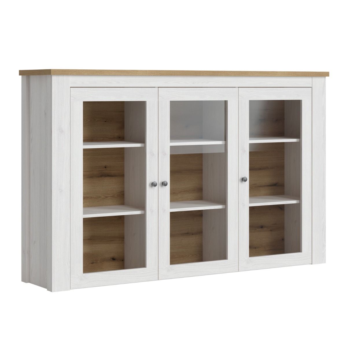 Wooden Display Cabinet With 5 Doors And 2 Drawers - Celesto