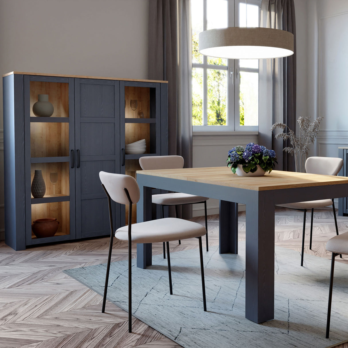 Wooden Display Cabinet Large With 3 Doors - Bohol