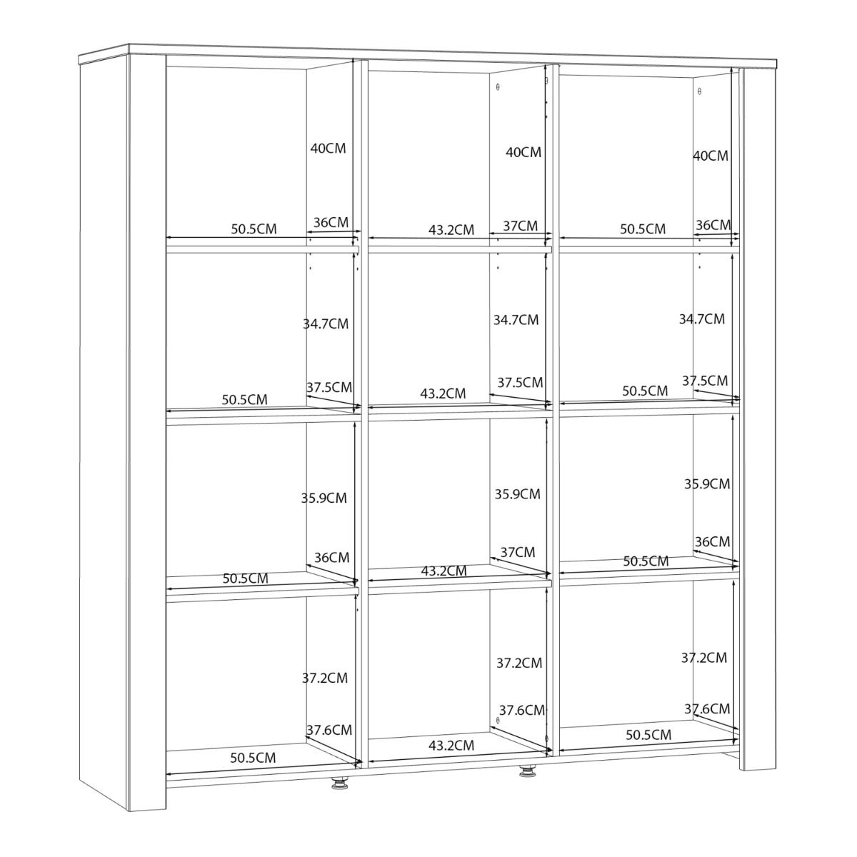 Wooden Display Cabinet Large With 3 Doors And LED Lights - Bohol