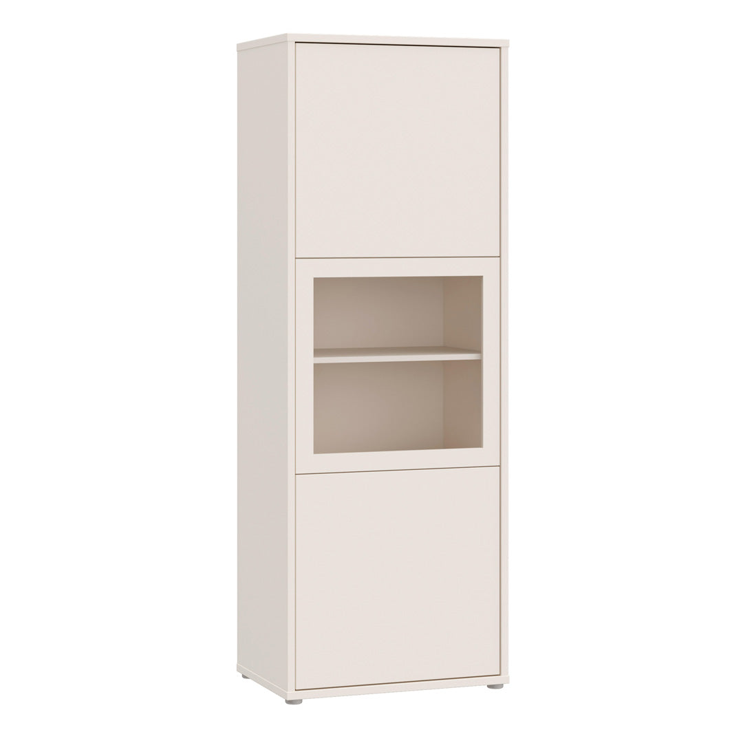 Wooden Display Cabinet Narrow With 3 Push-to-Open Doors - Alice Springs