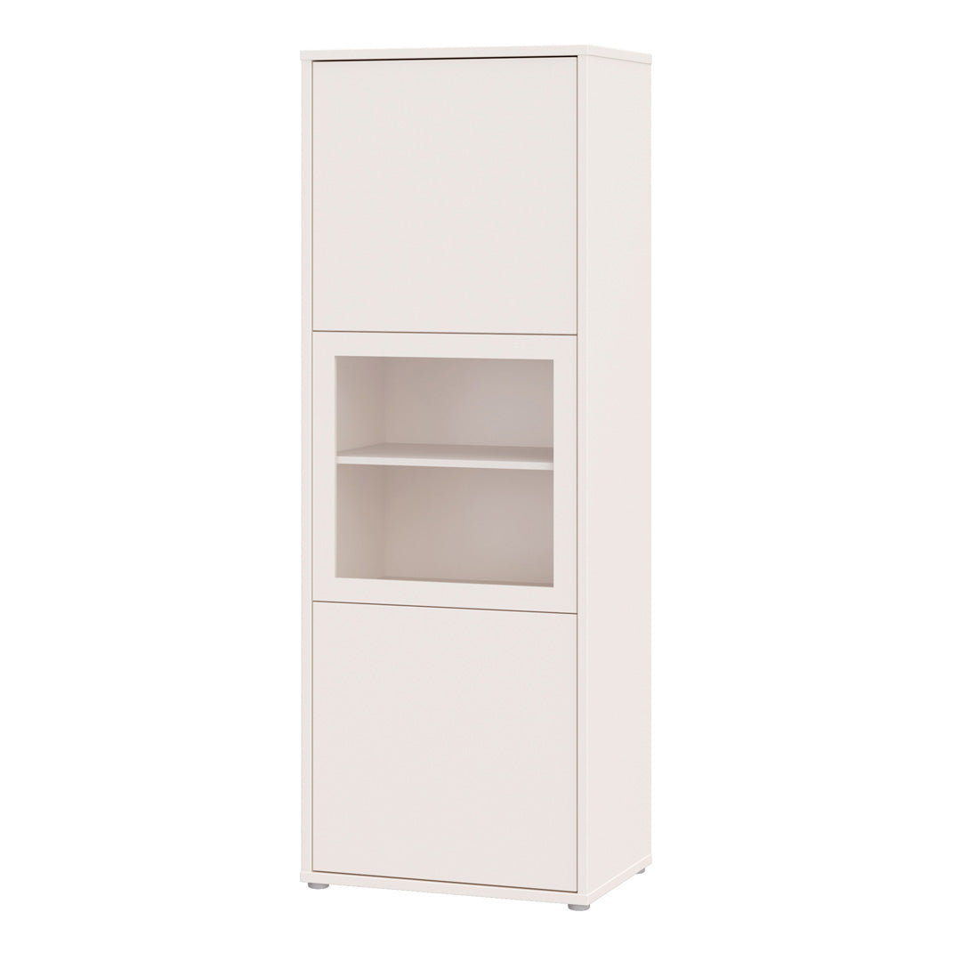 Wooden Display Cabinet Narrow With 3 Push-to-Open Doors - Alice Springs