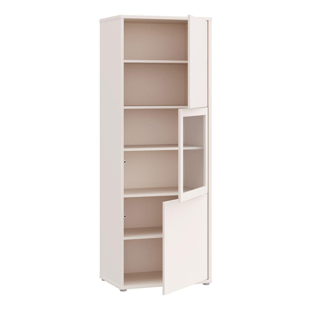 Wooden Display Cabinet Narrow With 3 Push-to-Open Doors - Alice Springs