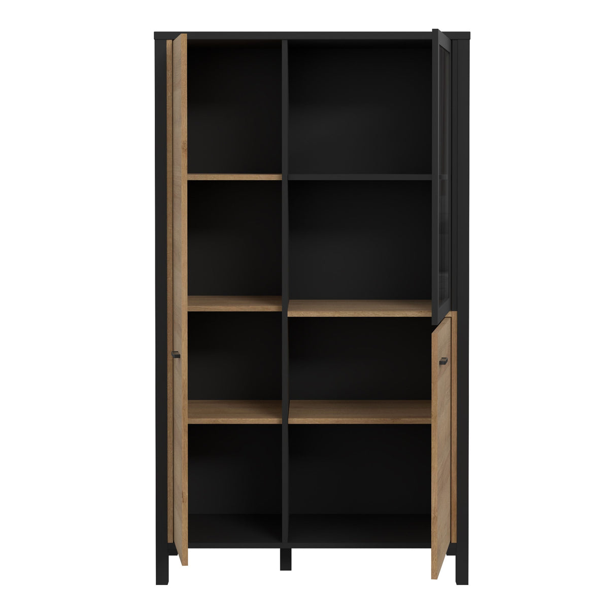 Wooden Display Cabinet Small With 3 Doors - High Rock