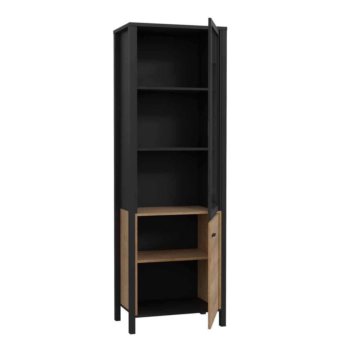 Wooden Display Cabinet Tall With 2 Doors - High Rock