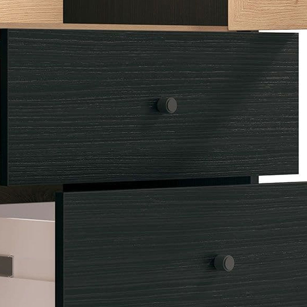 Wooden Display Cabinet With 2 Doors And 2 Drawers - Clinton