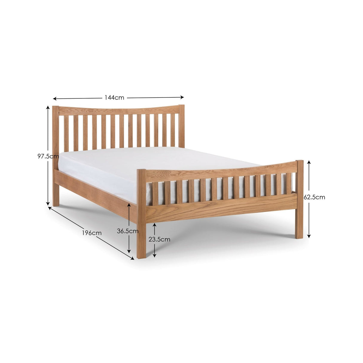 Wooden Double Bed - Bergamo