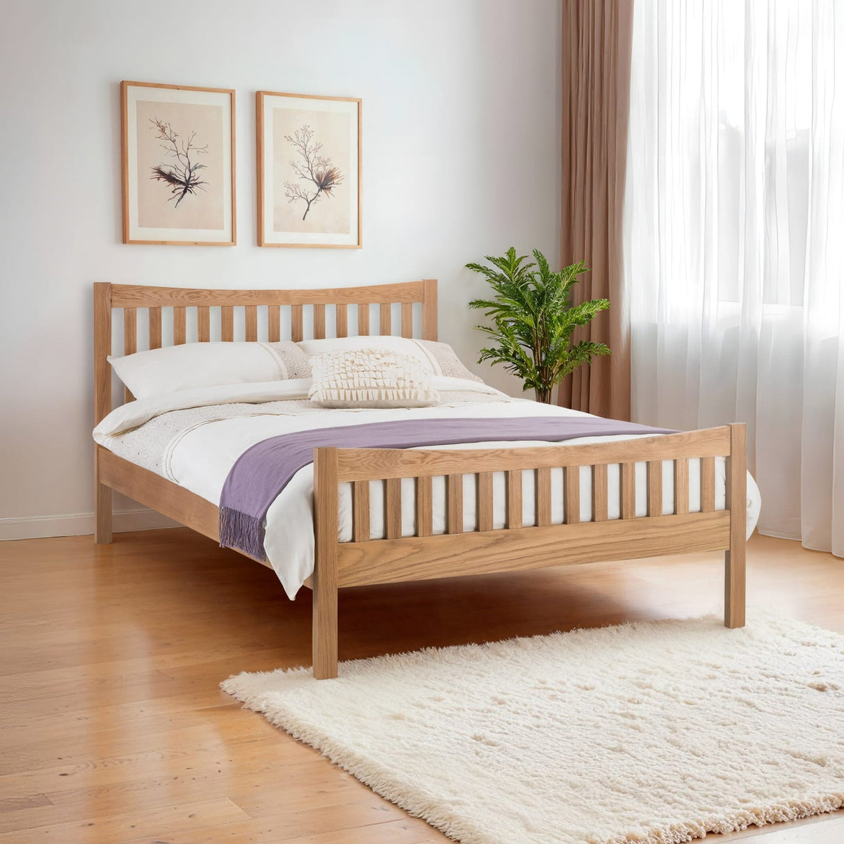 Wooden Double Bed - Bergamo