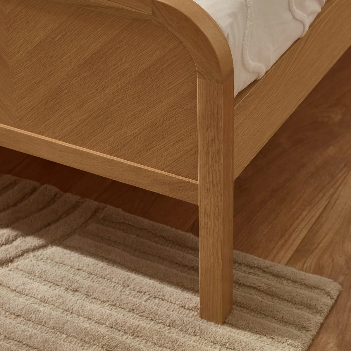 Wooden Double Bed Chevron - Milo