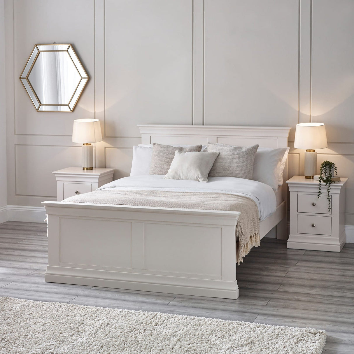 Wooden Double Bed - Clermont