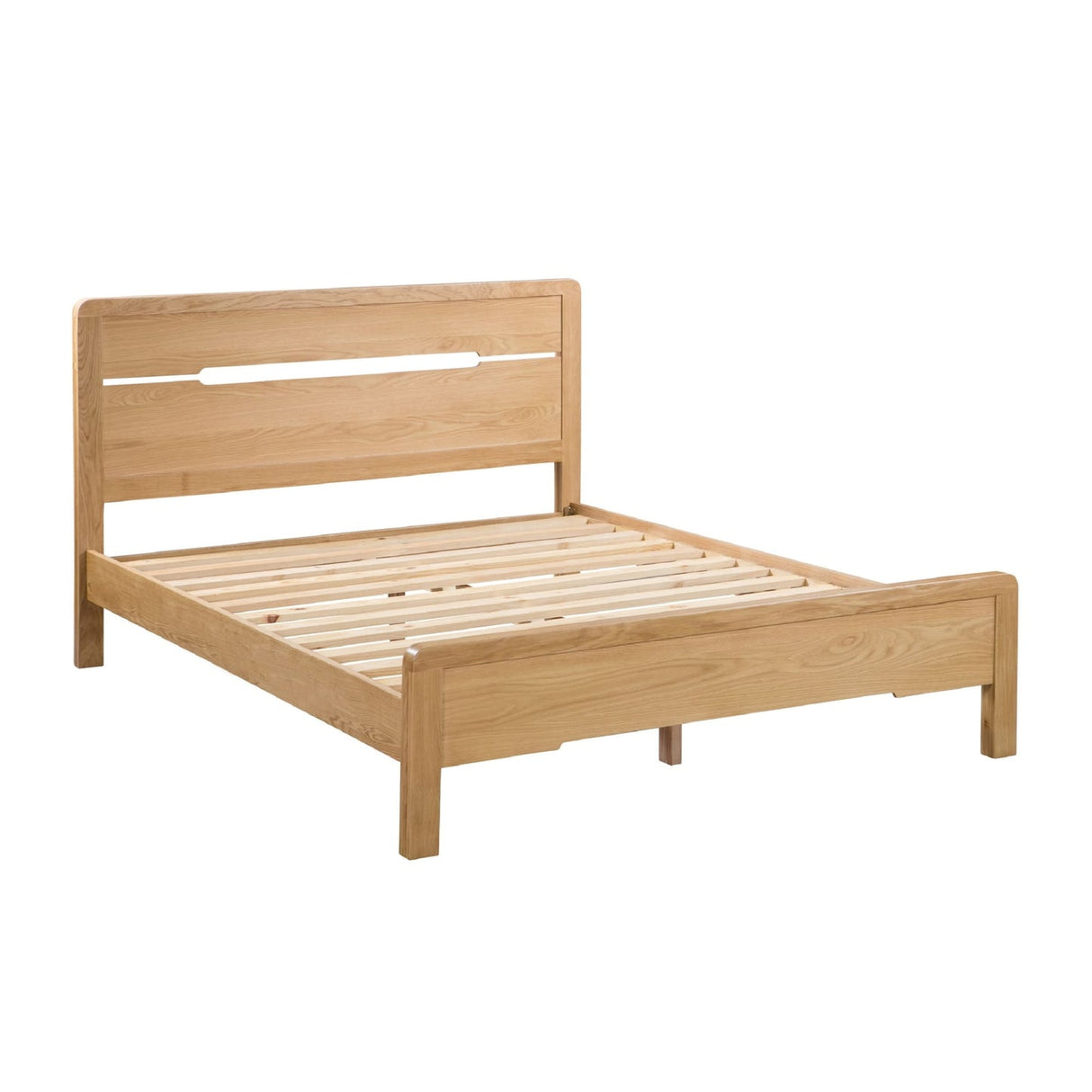 Wooden Double Bed - Curve