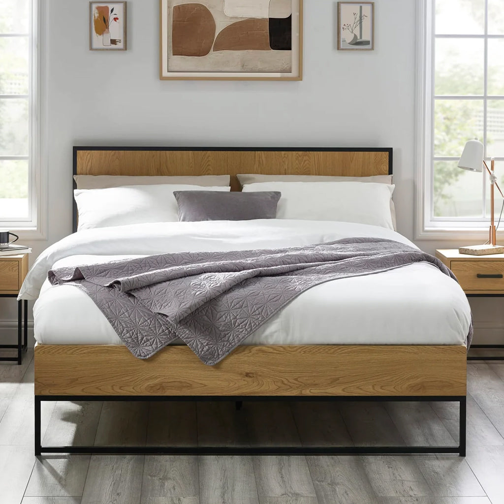 Wooden Double Bed - Harlow