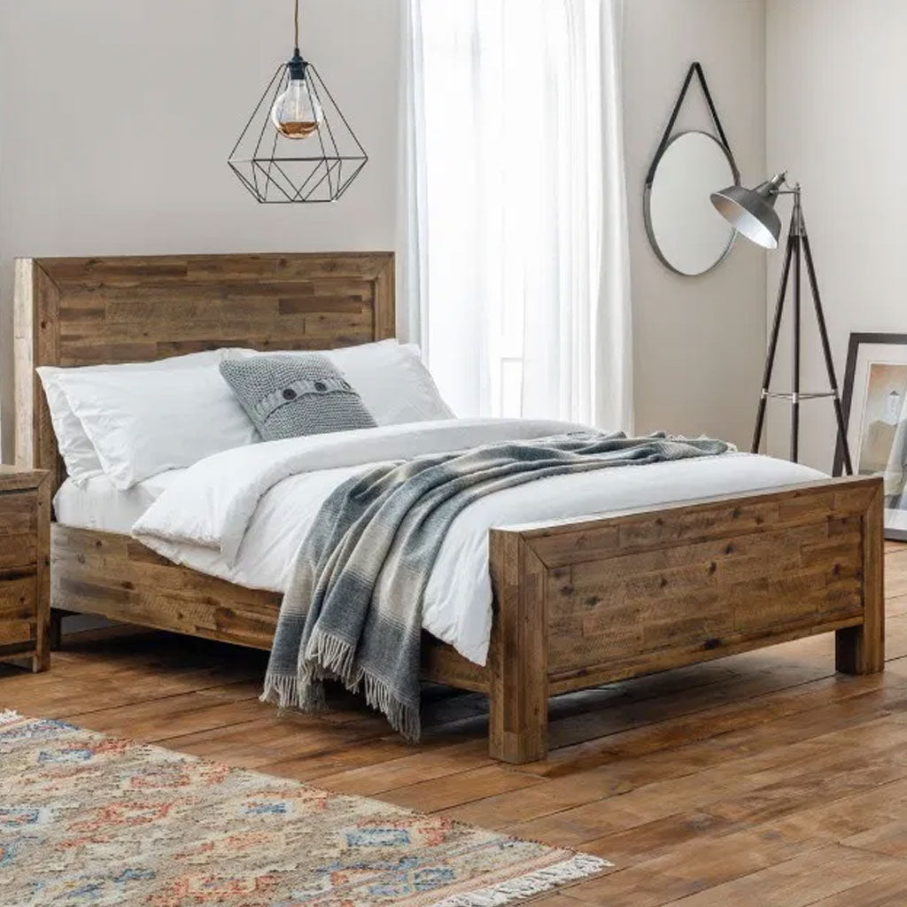 Wooden Double Bed - Hoxton